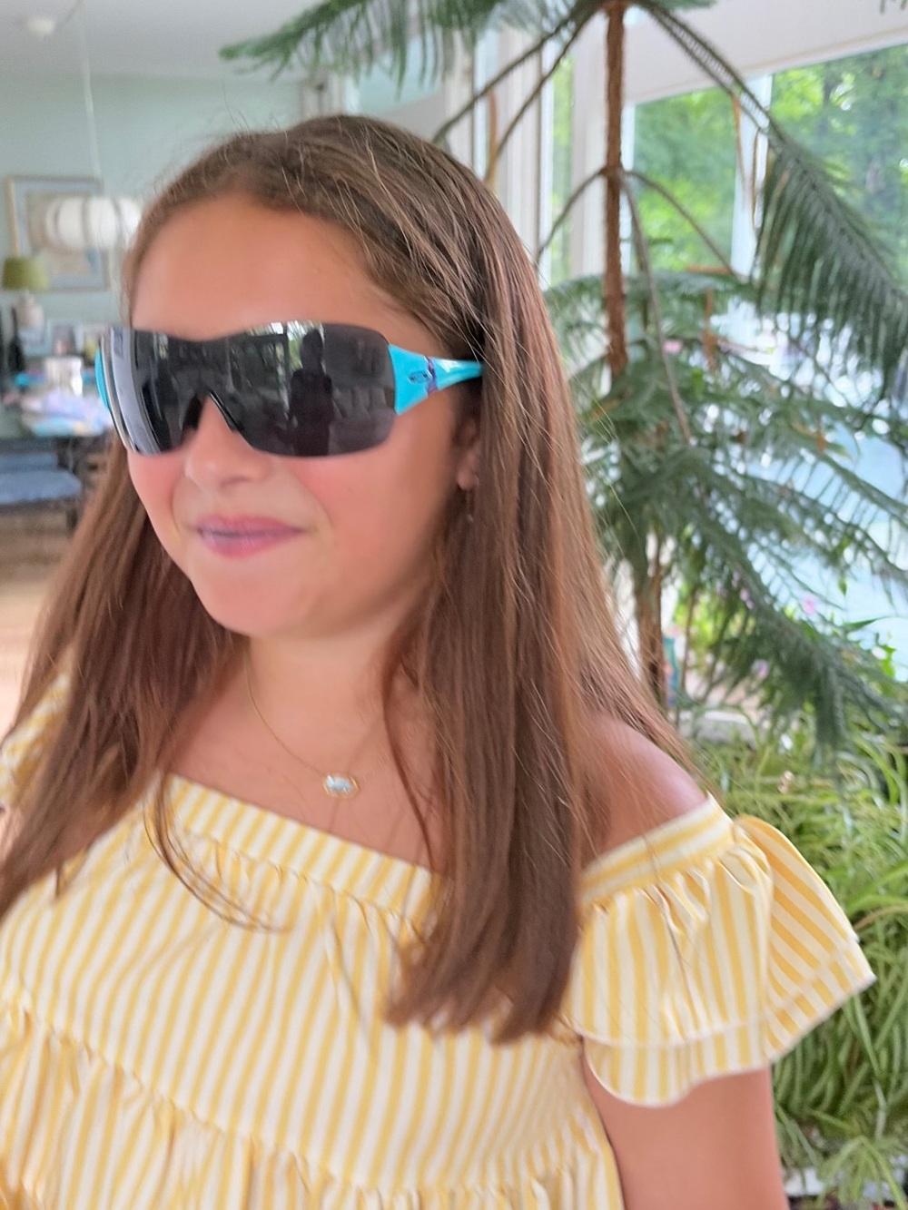 Oakley Black Lens Sunglasses with Blue Temples - Picture 3 of 3